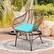 Alt View 3. Costway - 3PCS Patio Rattan Bistro Set Table Armchair Garden Cushion - Turquoise.