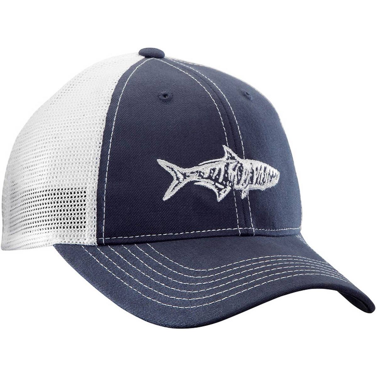 Front. Flying Fisherman - Flying Fisherman Tarpon Trucker Hat - Navy/White - Navy/White.