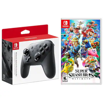 Nintendo Switch. Nintendo Switch Pro Controller. Super Smash Bros. Ultimate - E (Everyone)