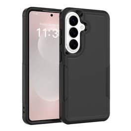 Dteck - Rugged Case For Samsung Galaxy S26 Plus Shockproof Hybrid Heavy Duty Hard PC TPU Bumper Protective Slim Cover - Black
