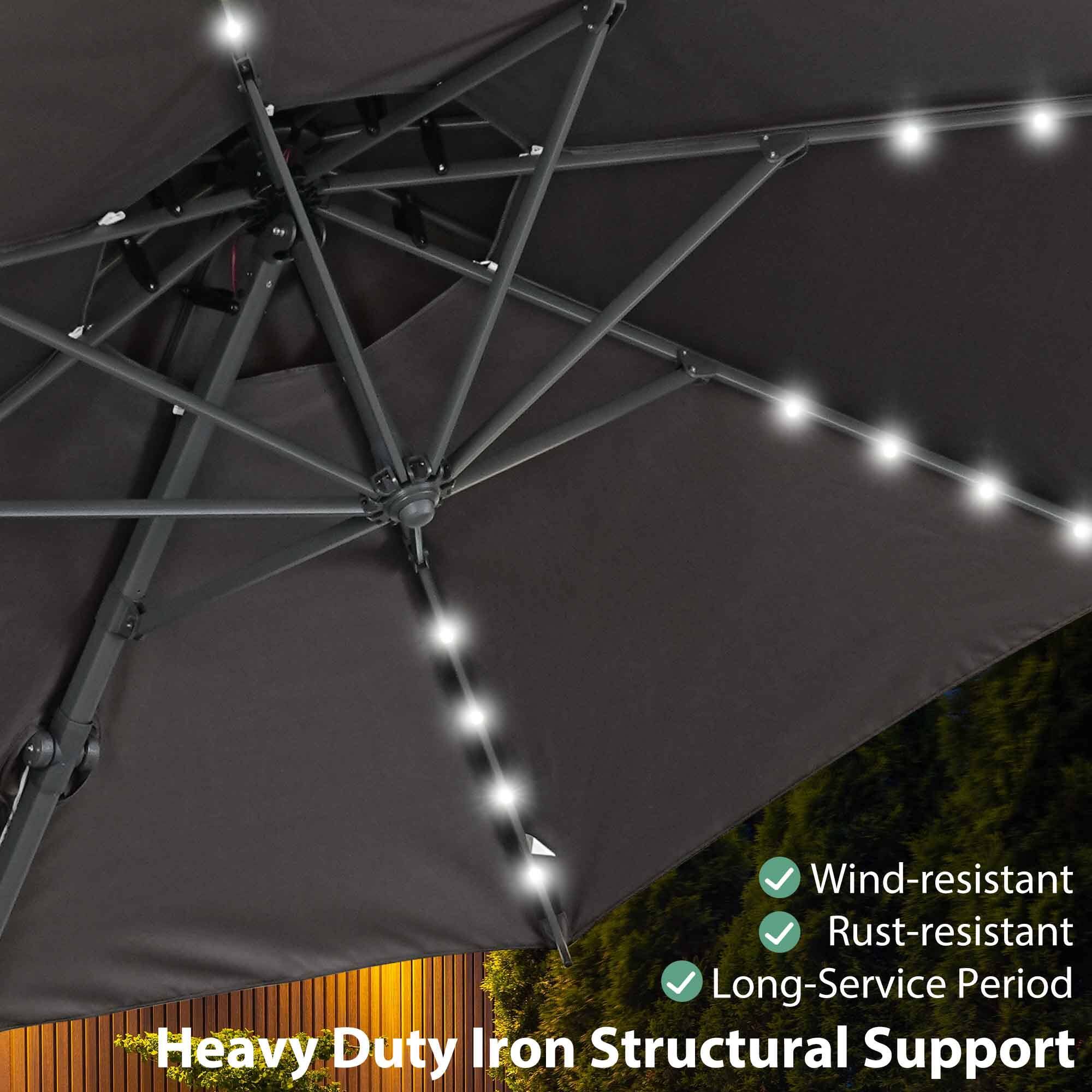 Wind-resistant  
Rust-resistant  
Long-Service Period  
Heavy Duty Iron Structural Support