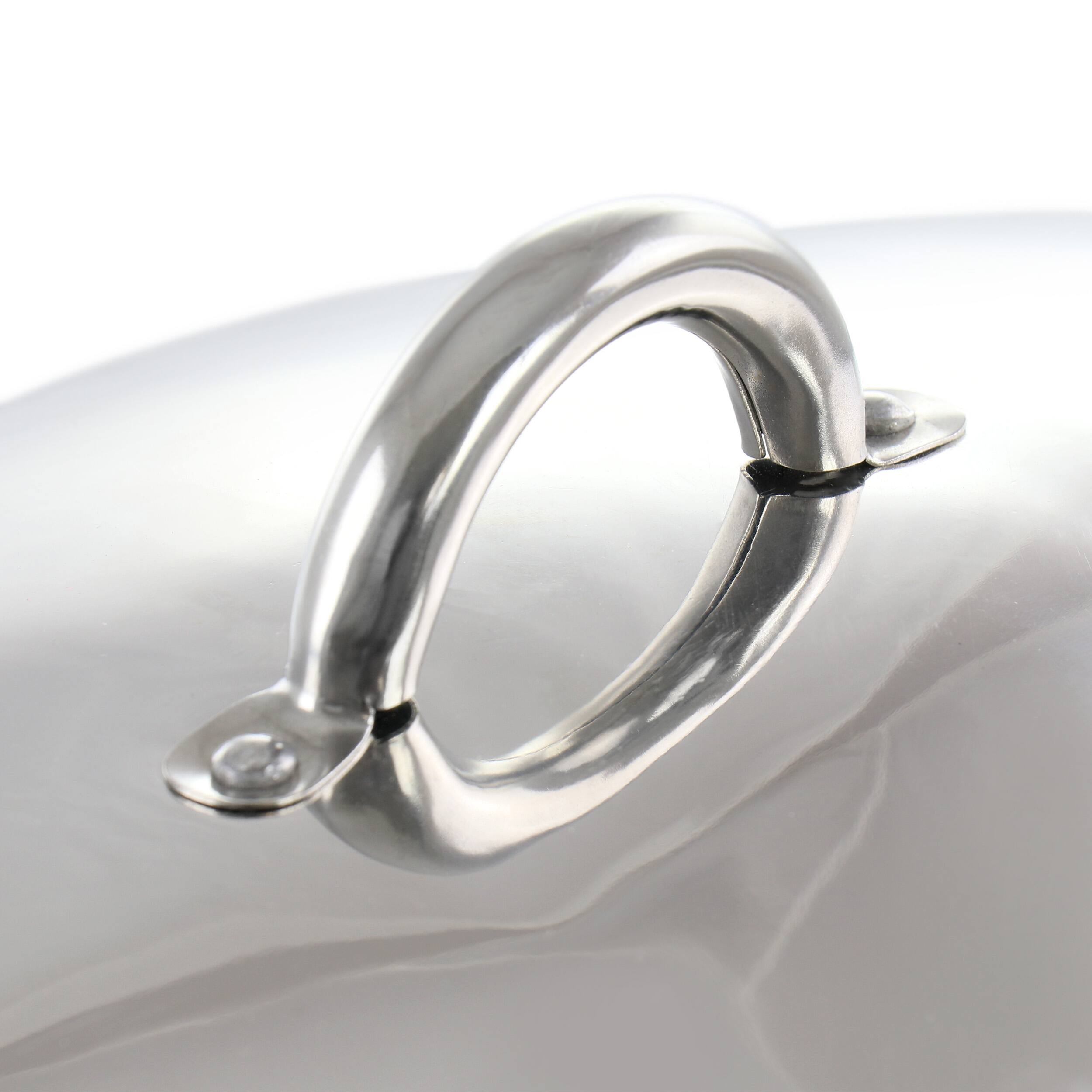 Alt View 3. Gibson - Gibson Home Hutchinson 18 Inch Oval Stainless Steel Roaster with Rack - Silver.