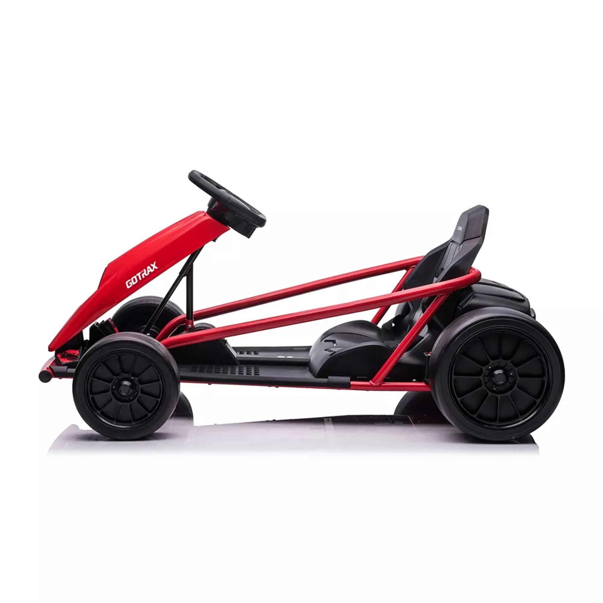 Alt View 1. GoTrax - GOTRAX Drift Go Kart Electric Ride On for Kids, Up to 8 MPH, 120 lbs Weight Capacity, Red - Red.