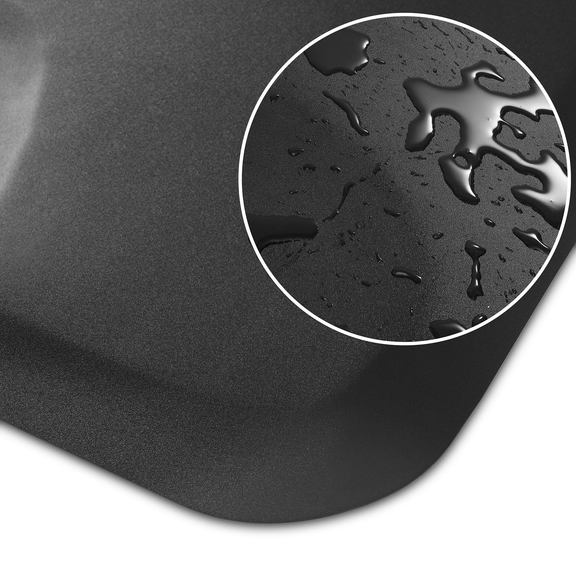 Alt View 5. Saloniture - 2pk 1/2-in Thick 3 x 5-ft Anti-Fatigue Mats for Salon Chair - Black.