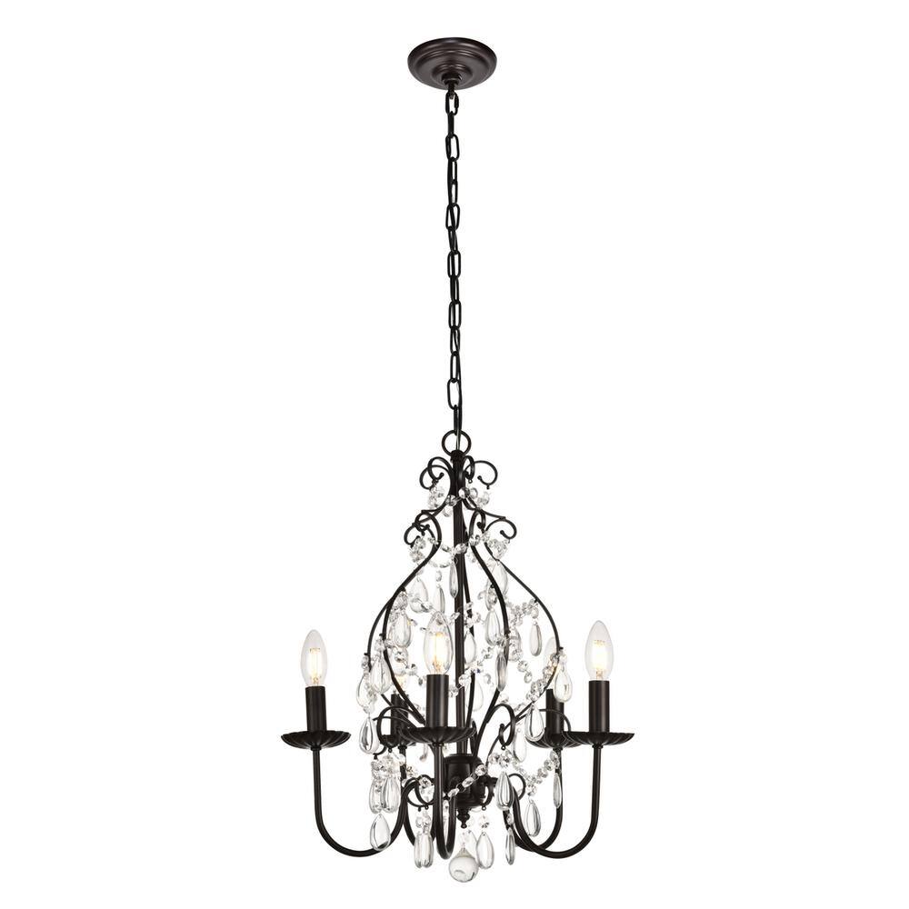 Alt View 4. Living District - BLAISE Collection Pendant D17 H23 Lt:5 Oil rubbed bronze Finish - Oil Rubbed Bronze.