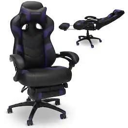 Respawn Products - RESPAWN 110 Pro Gaming Chair - Gaming Chair with Footrest, Ergonomic Computer Desk Chair - Purple