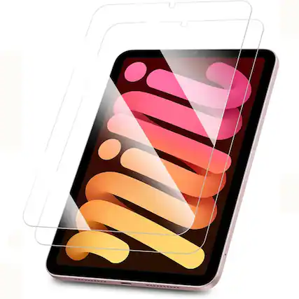 Front. Kitcheniva - Tempered Glass Screen Protector for iPad Mini 7 (A17 Pro)2024/iPad Mini 6 2 Pack - Clear.
