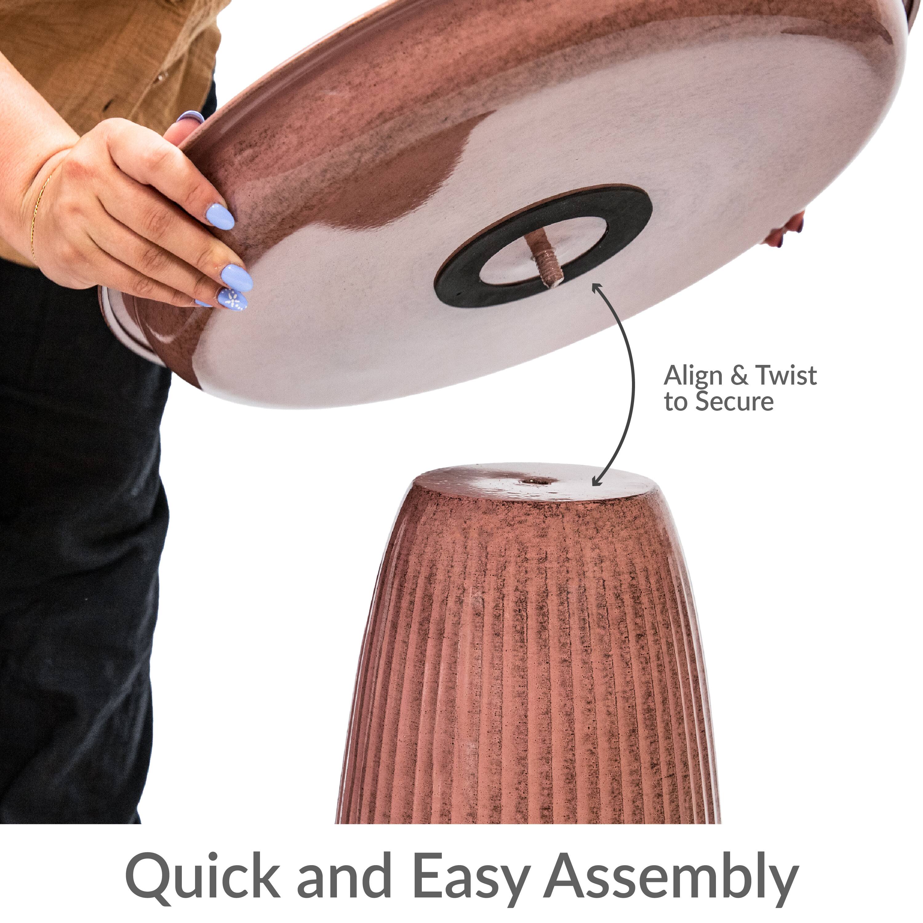 Quick and Easy Assembly

Align & Twist to Secure