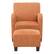 Front. OSP Home Furnishings - Aiden Chair & Ottoman Herringbone - Orange.