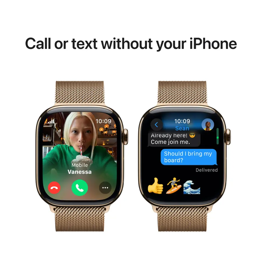 Call or text without your iPhone. 10:09 Sean Aiready here! Come join me. Mobile Vanessa ... Should I bring my board? Delivered.