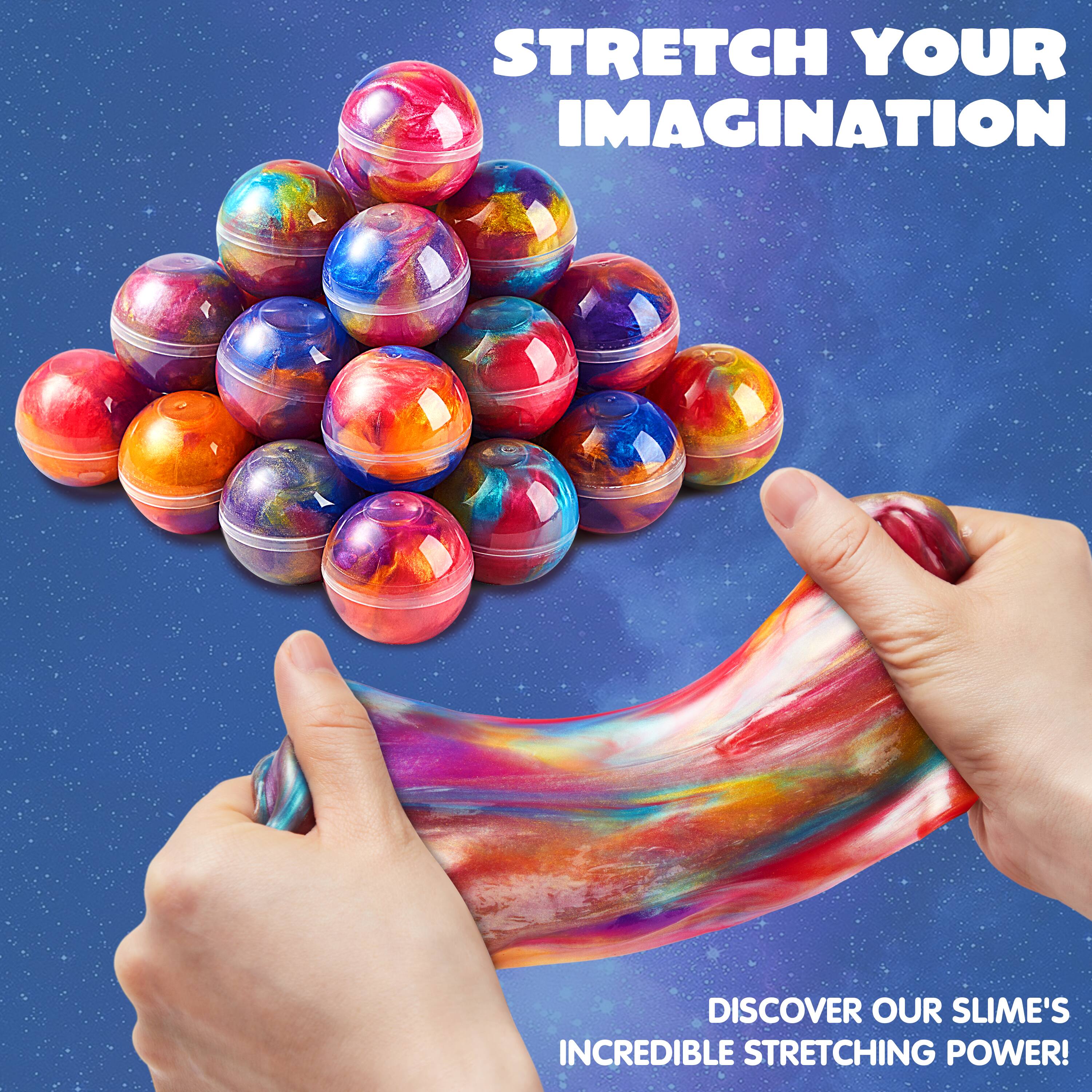 STRETCH YOUR IMAGINATION  
DISCOVER OUR SLIME'S INCREDIBLE STRETCHING POWER!