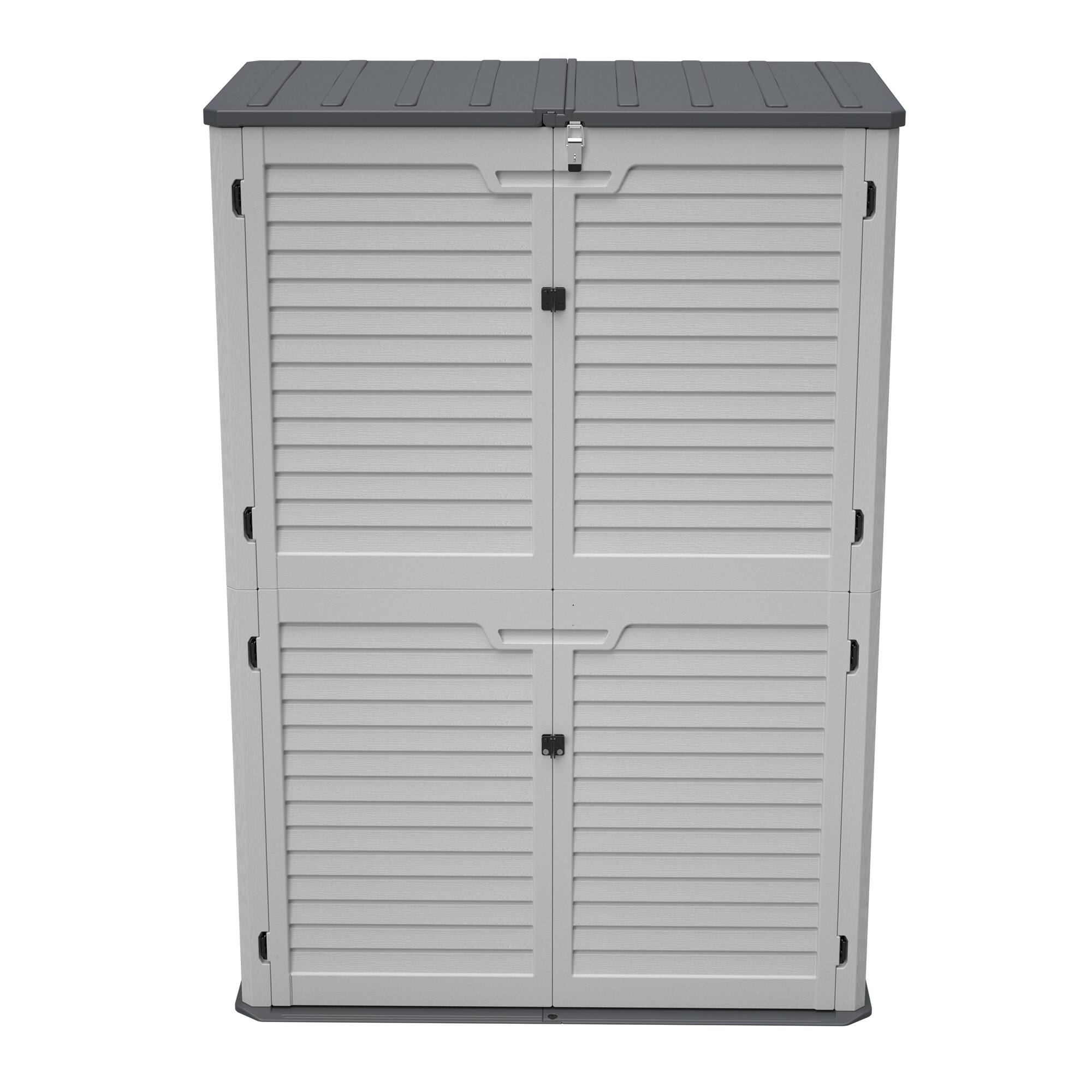 Alt View 7. Mondawe - Rust Proof Resin Garden Equipment Storage with Partitions - White.