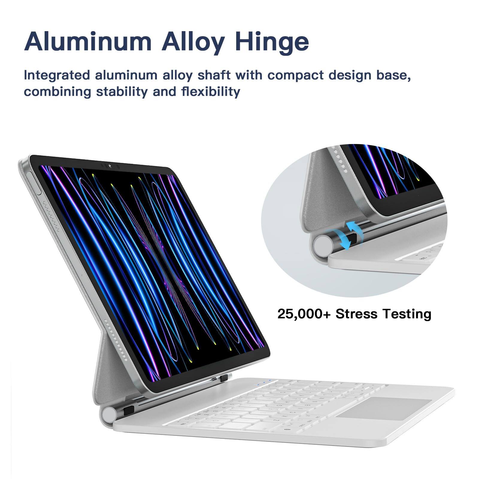 Aluminum Alloy Hinge

Integrated aluminum alloy shaft with compact design base, combining stability and flexibility.

25,000+ Stress Testing