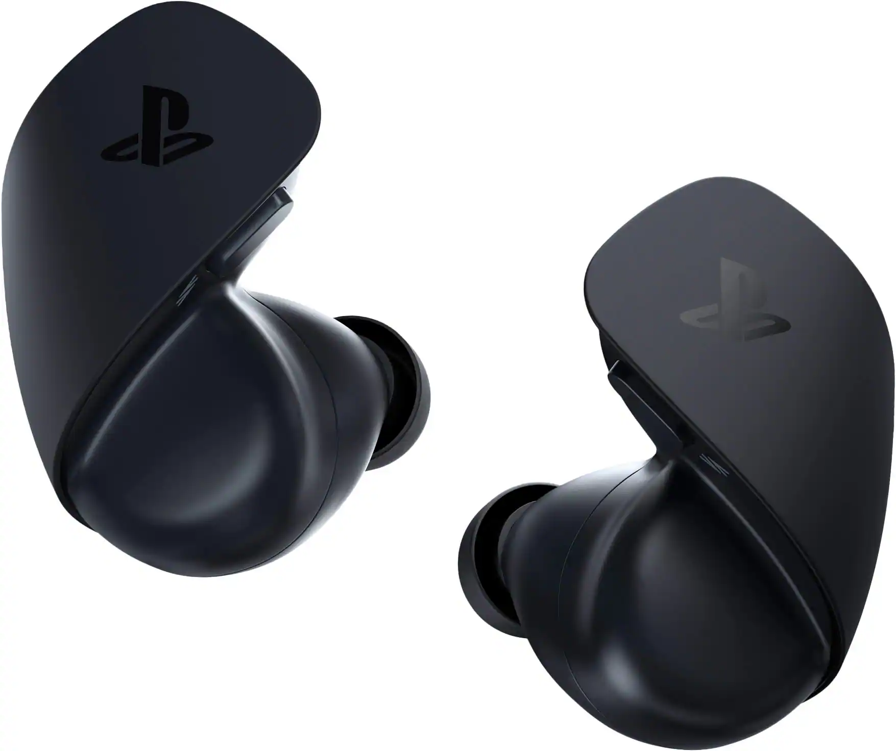 Front. Sony - PULSE Explore wireless earbuds - Midnight Black.