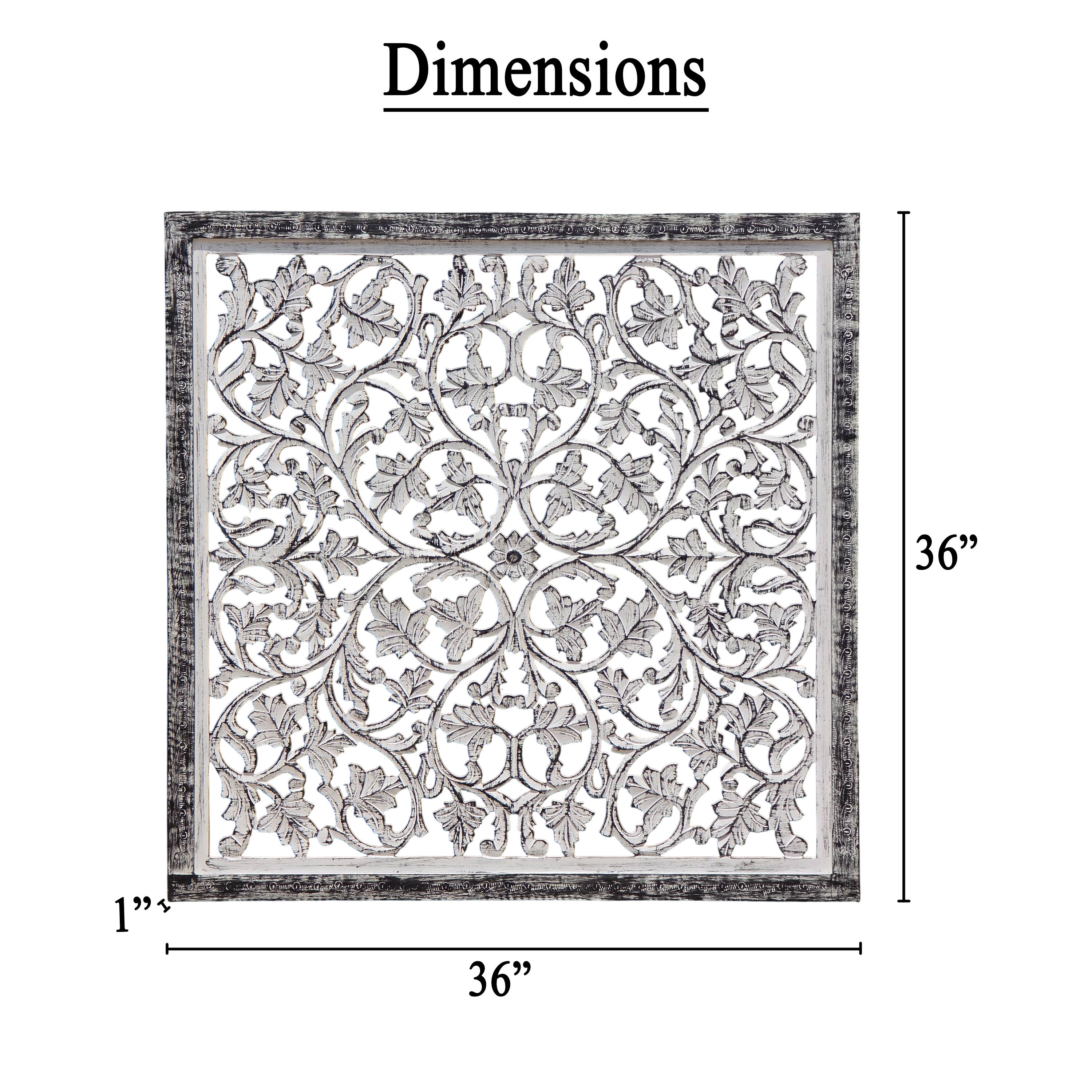 Dimensions  
36" x 36"  
1"