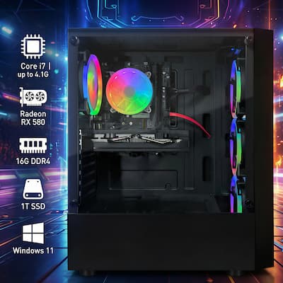 STGAubron Gaming PC Computer Desktop, Radeon RX 580 8G, Intel Core STGAubron Gaming PC Computer Desktop, Radeon RX 580 8G, Intel Core