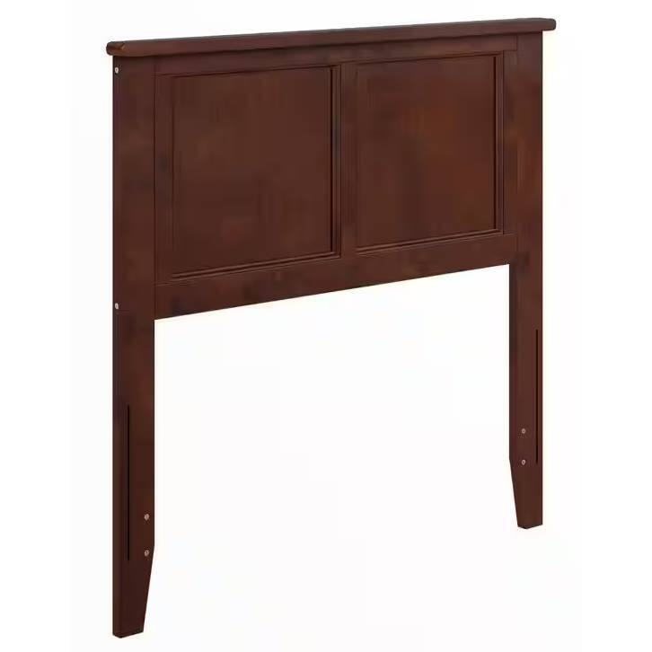 Left. Hivvago - Twin size Traditional Style Headboard in Walnut Wood Finish - brown.