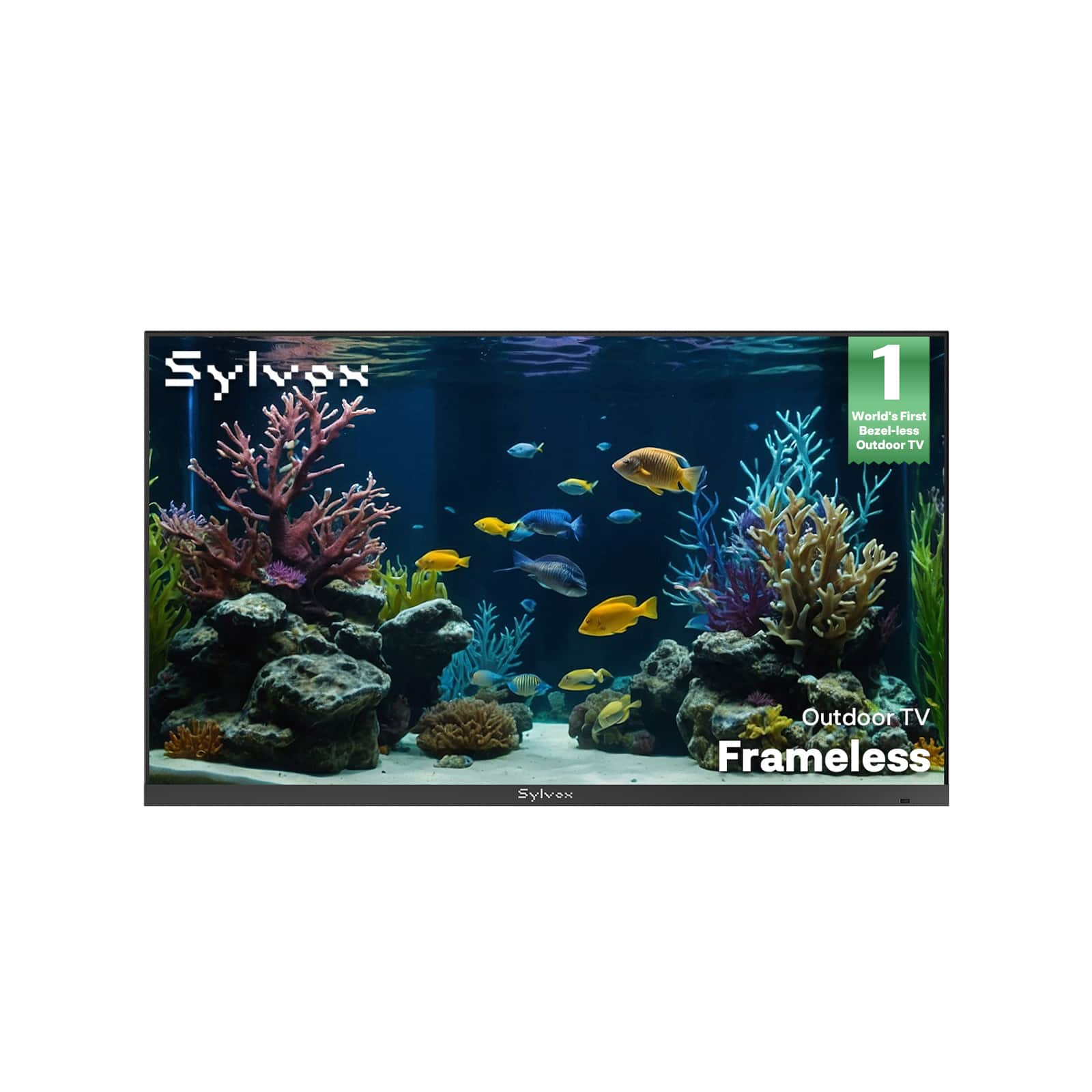 Sylvox - 75" Smart Outdoor TV, Ultra-Narrow Bezel, 4K 1000 Nits Partial Sun, IP56 Waterproof, Dolby Atmos (Frameless)