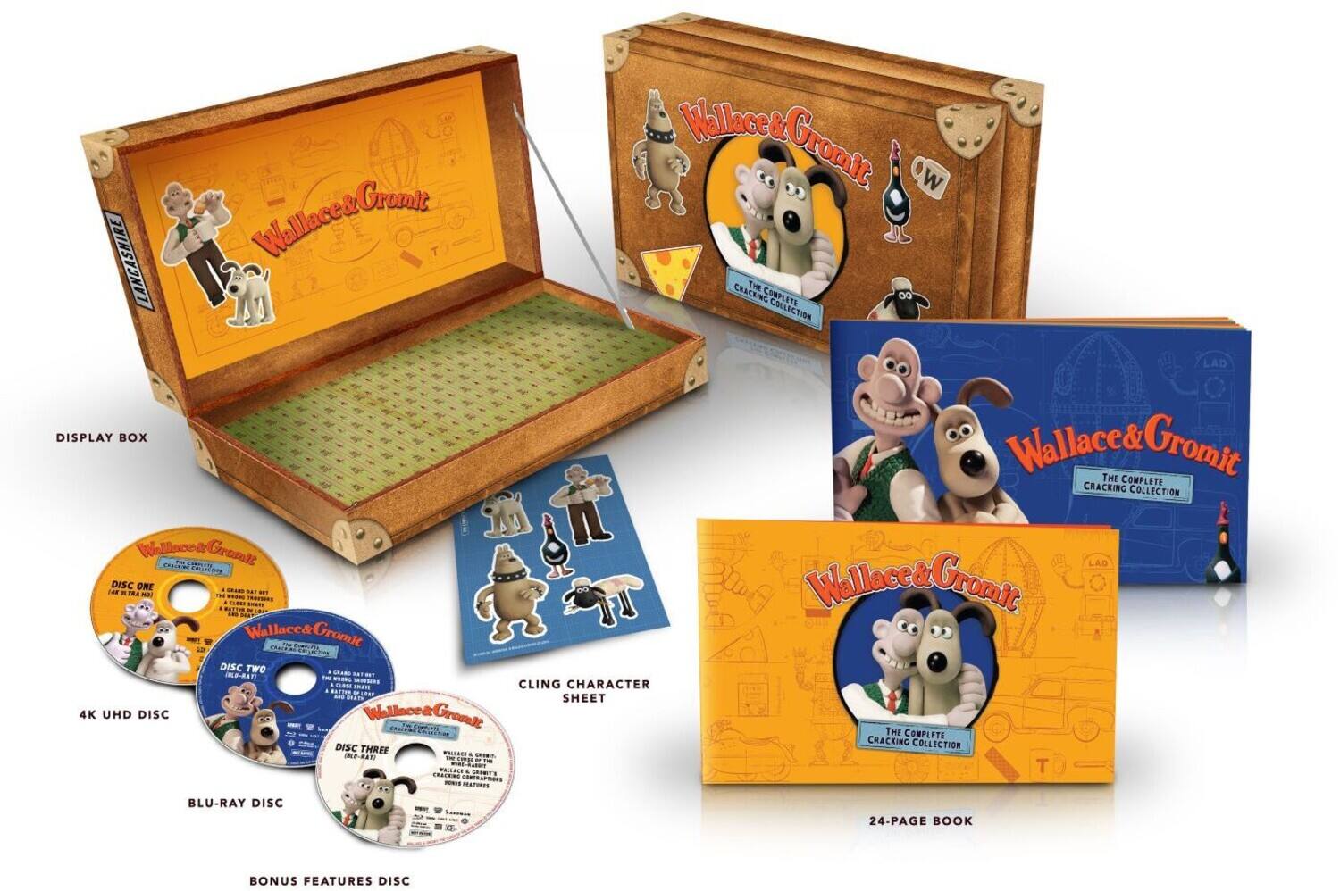 Front. Wallace & Gromit - Wallace & Gromit: The Complete Cracking Collection   - 4K Blu-Ray.