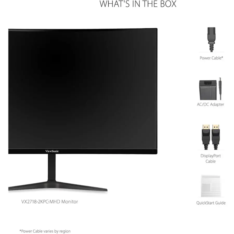 Alt View 25. ViewSonic - VX2718-2KPC-MHD 27" LCD Curved QHD Adaptive Sync Gaming Monitor (DisplayPort and HDMI) - Black.