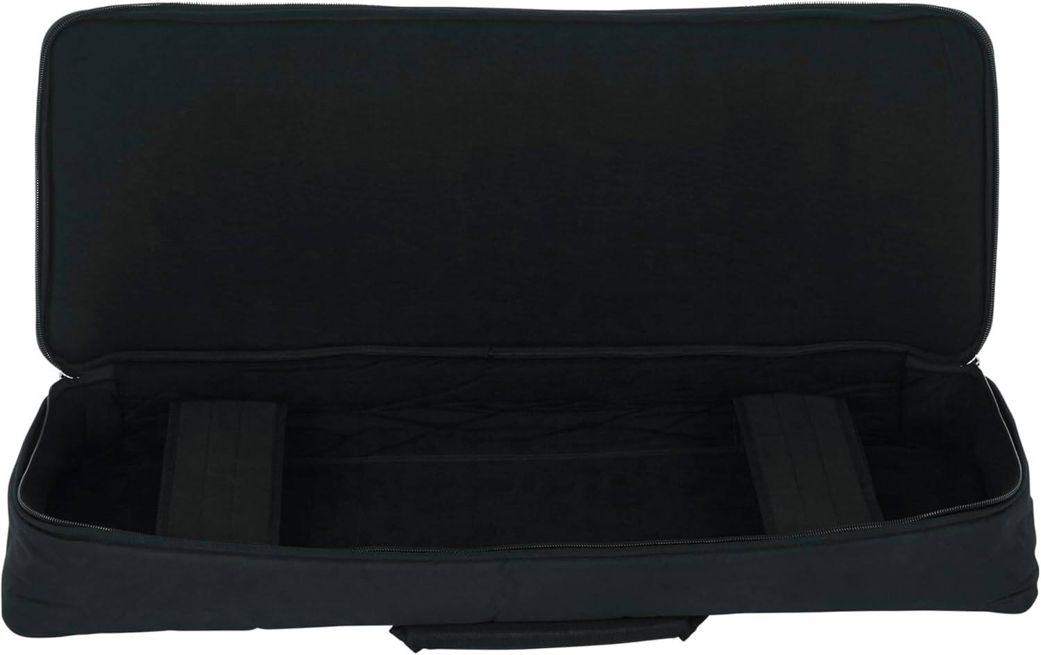 Left. Gator - Padded 49-Key Keyboard Gig Bag, Heavy-Duty Nylon Exterior, 20mm Protective Padding & Adjustable Secure Straps - Black.