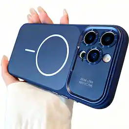 Dteck - for Apple iPhone 16 Pro Max Magnetic Shockproof Case,Luxury Matte Hard PC TPU Protective Cover,Slim Anti-Scratch Cover - Darkblue