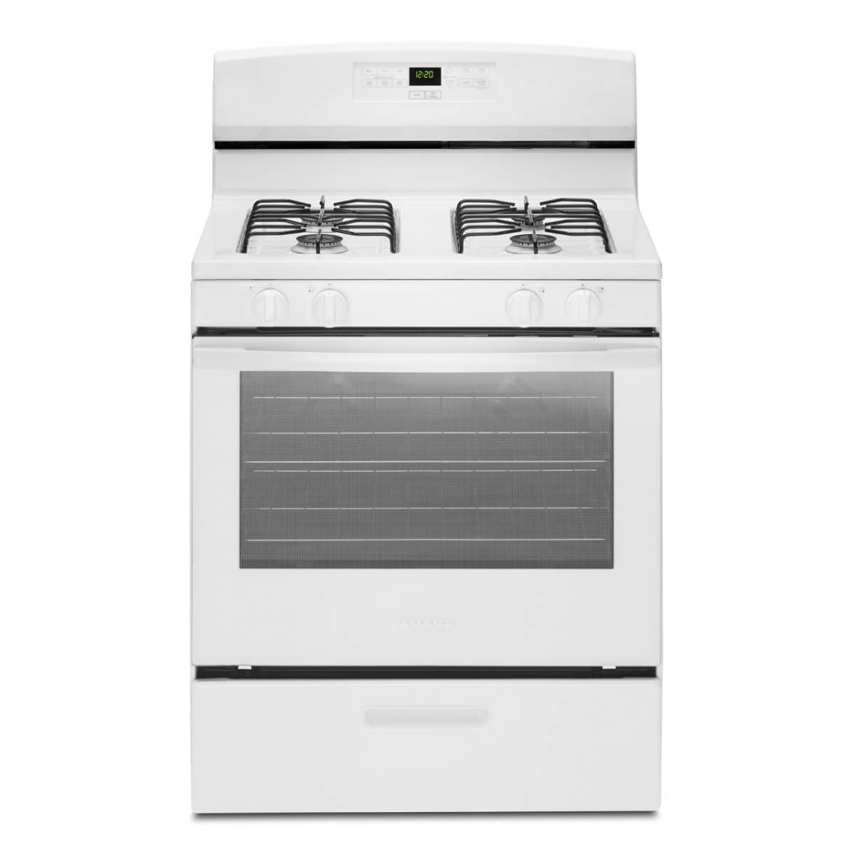 Amana - 5.1 Cu. Ft. Freestanding Gas Range with Bake Assist Temps - White - White - Front_Zoom