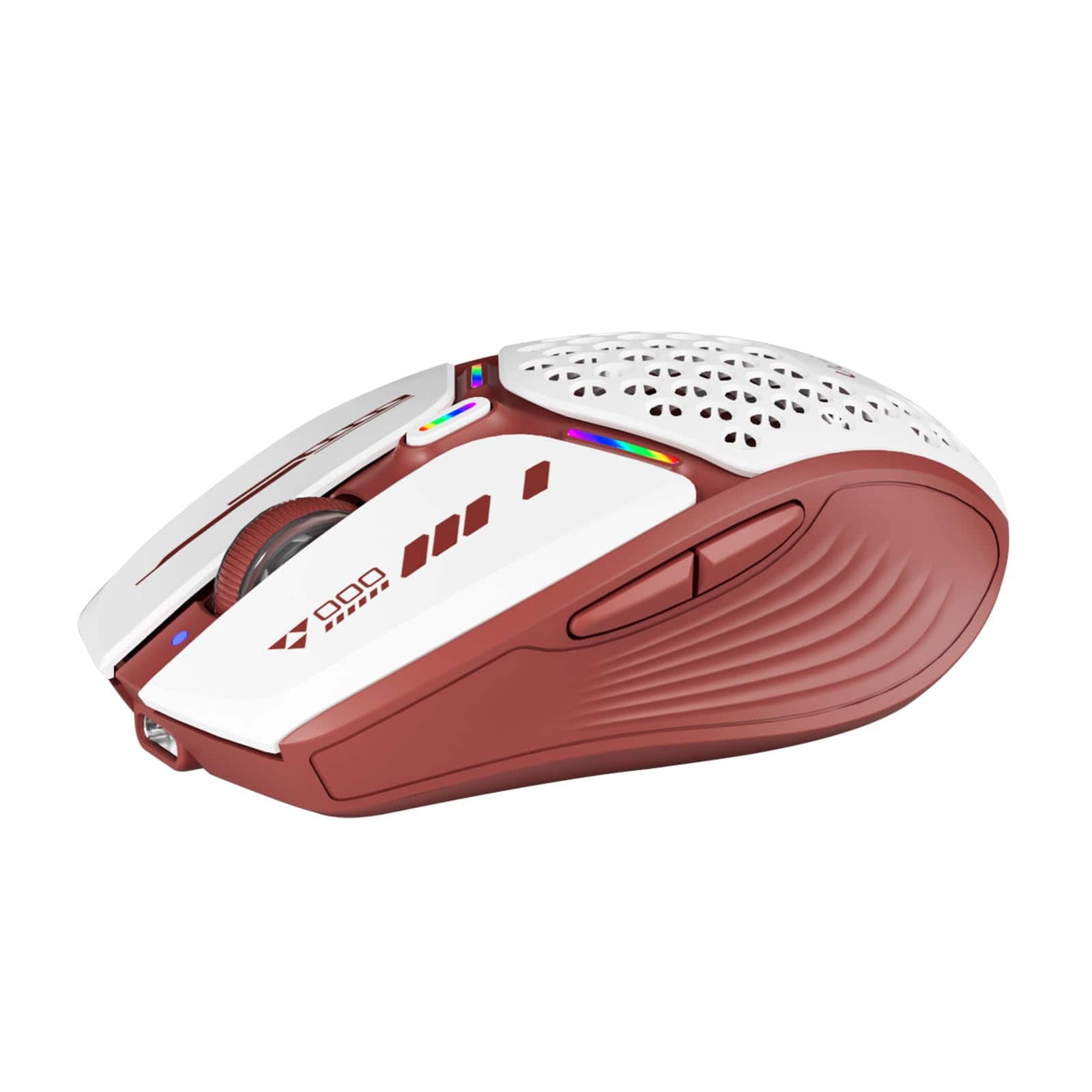 Comfort Essence - Wireless Mouse Rechargeable Led Level Visible Magnetic Shell Cover With Receiver & Type c Adapter For - Wireless - Red