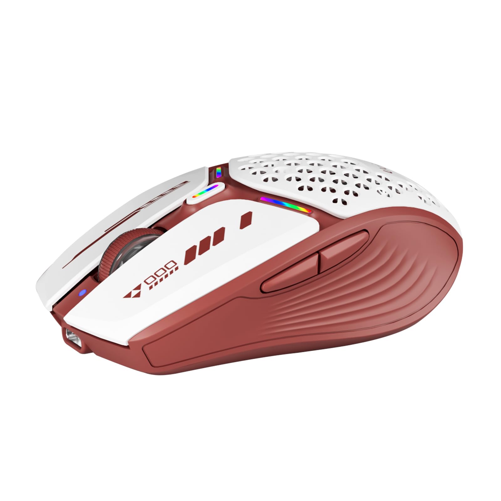 Comfort Essence - Wireless Mouse Rechargeable Led Level Visible Magnetic Shell Cover With Receiver & Type c Adapter For - Wireless - Red