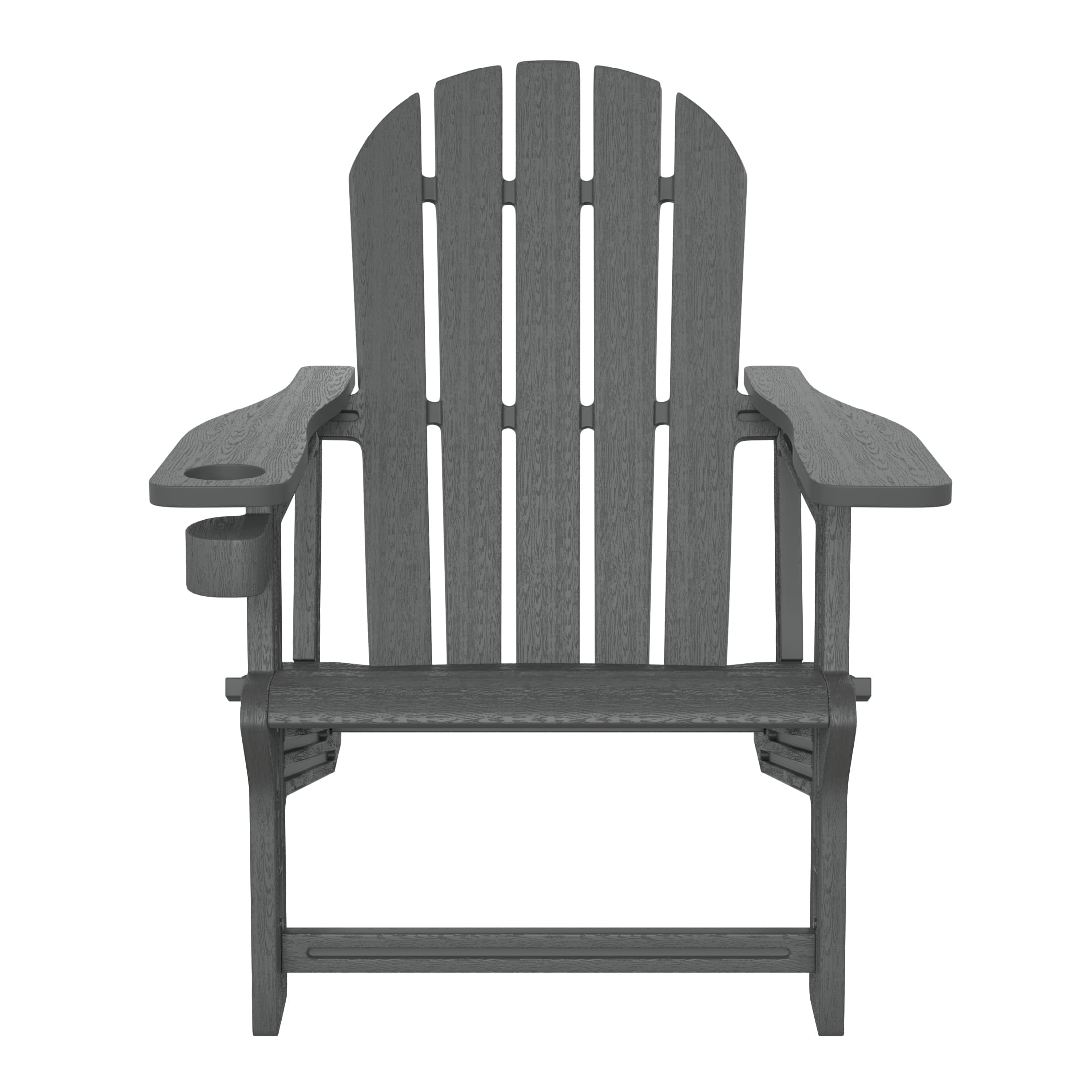 WestinTrends - Azura Tool-Free Assembly Outdoor Patio HDPE Plastic Adirondack Chair with Cup Holder - Gray price history on PriceWatchPro
