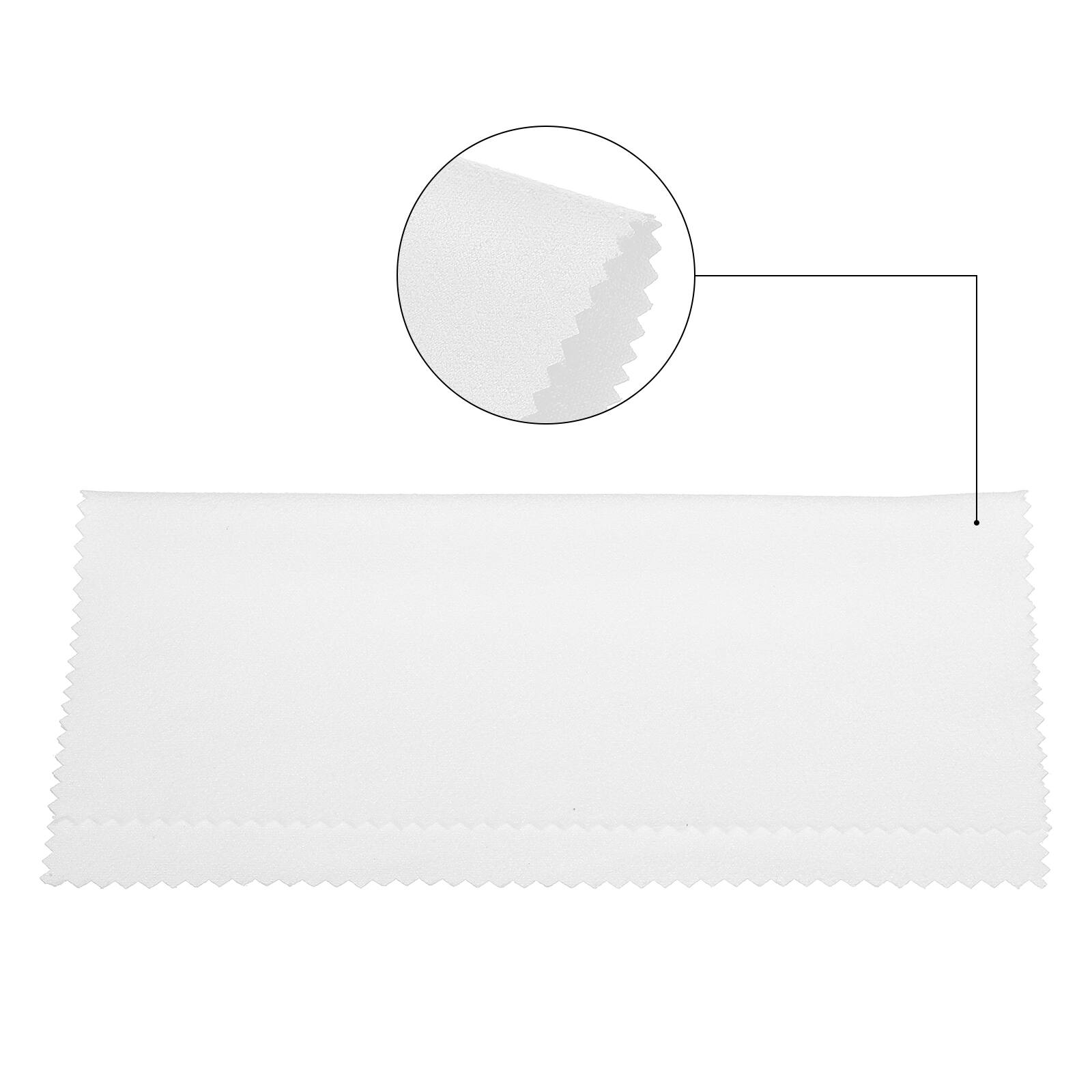 Alt View 2. Unique Bargains - Eyeglass Microfiber Cleaning Cloth 6"x6", 12pcs Soft Suede Wipe for Lens, Eyeglasses, Screens in Vinyl Pouch - White.