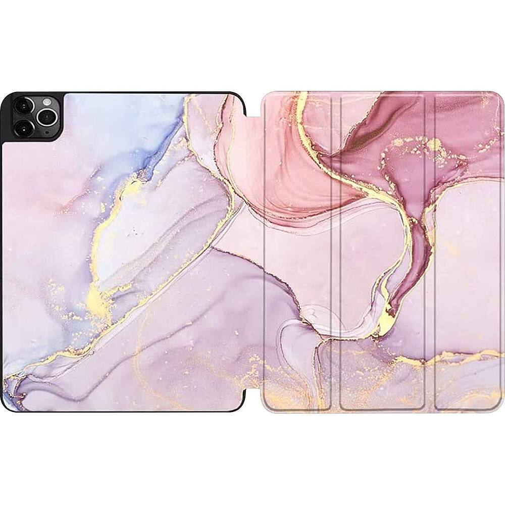 Alt View 12. SaharaCase - Marble Series Folio Case for Apple iPad Pro 12.9 (4th, 5th, and 6th Gen 2020-2022) - Pink.