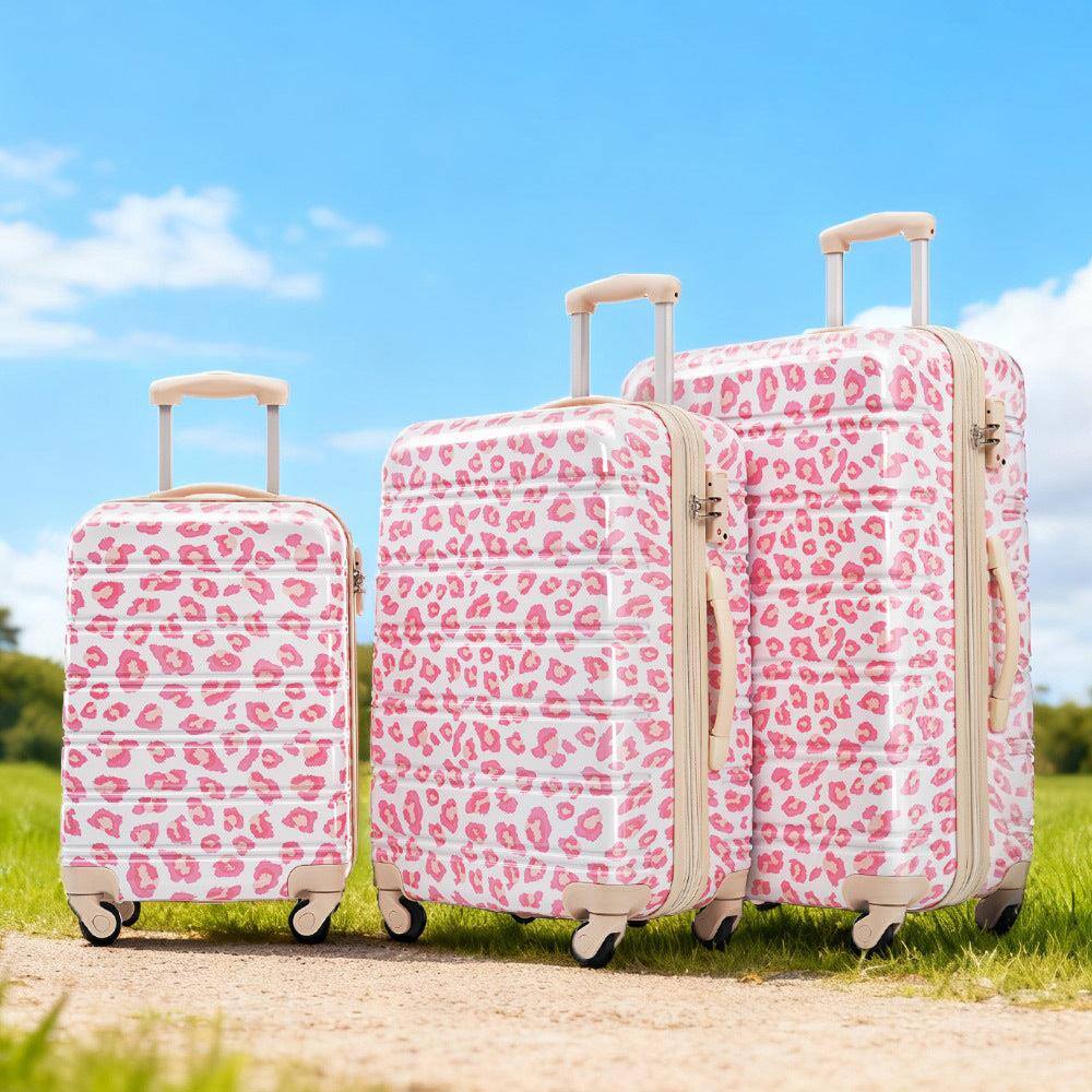 Angle. BreeBe - Hardshell Luggage Sets 3 pcs Spinner Suitcase with TSA Lock Lightweight-20'+24'+28' Luggages - Pink.