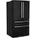 Angle. Café - 23.2 Cu. Ft. 4-Door French Door Counter-Depth Smart Refrigerator with Dual Dispense AutoFill Pitcher - Matte Black.