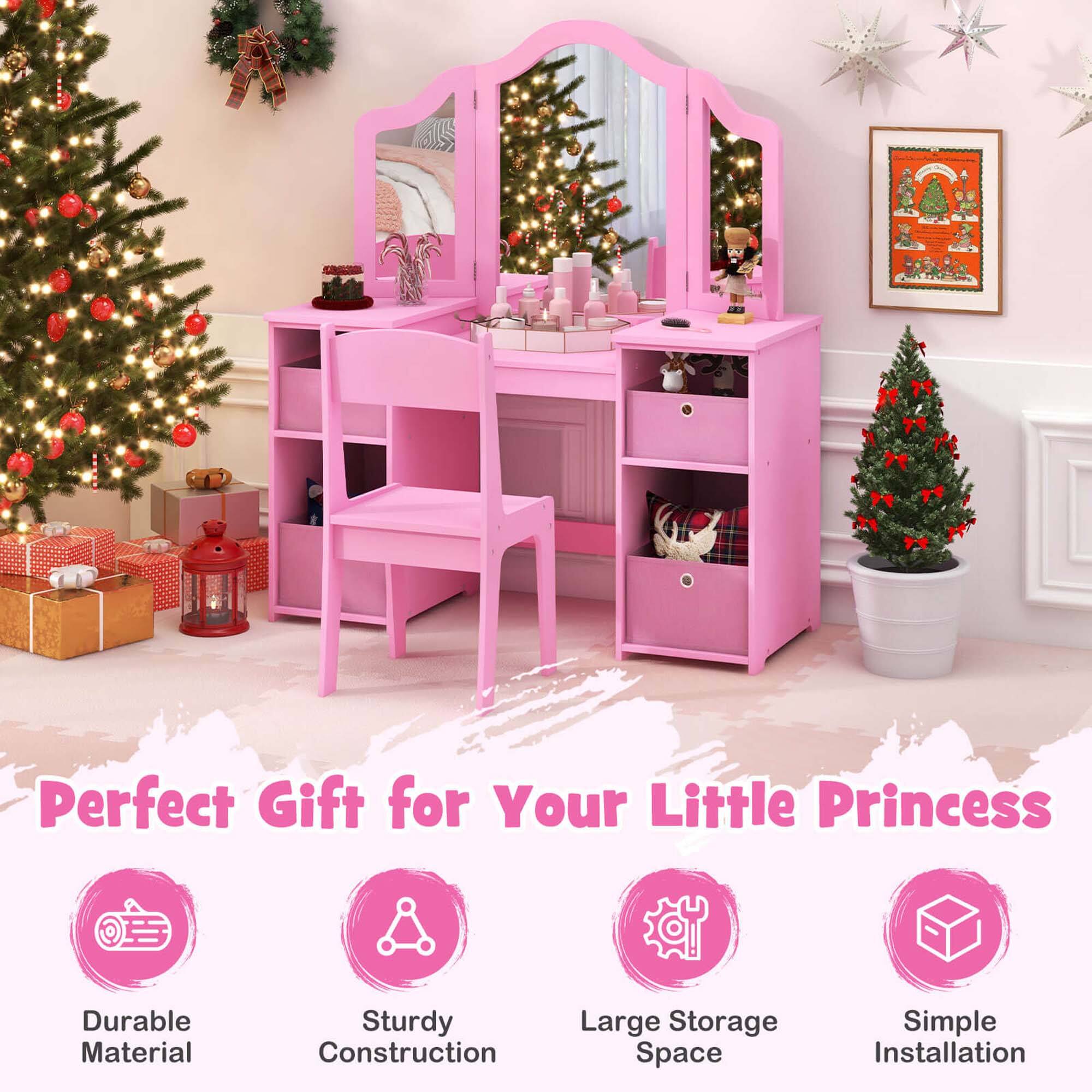 Perfect Gift for Your Little Princess

- Durable Material
- Sturdy Construction
- Large Storage Space
- Simple Installation