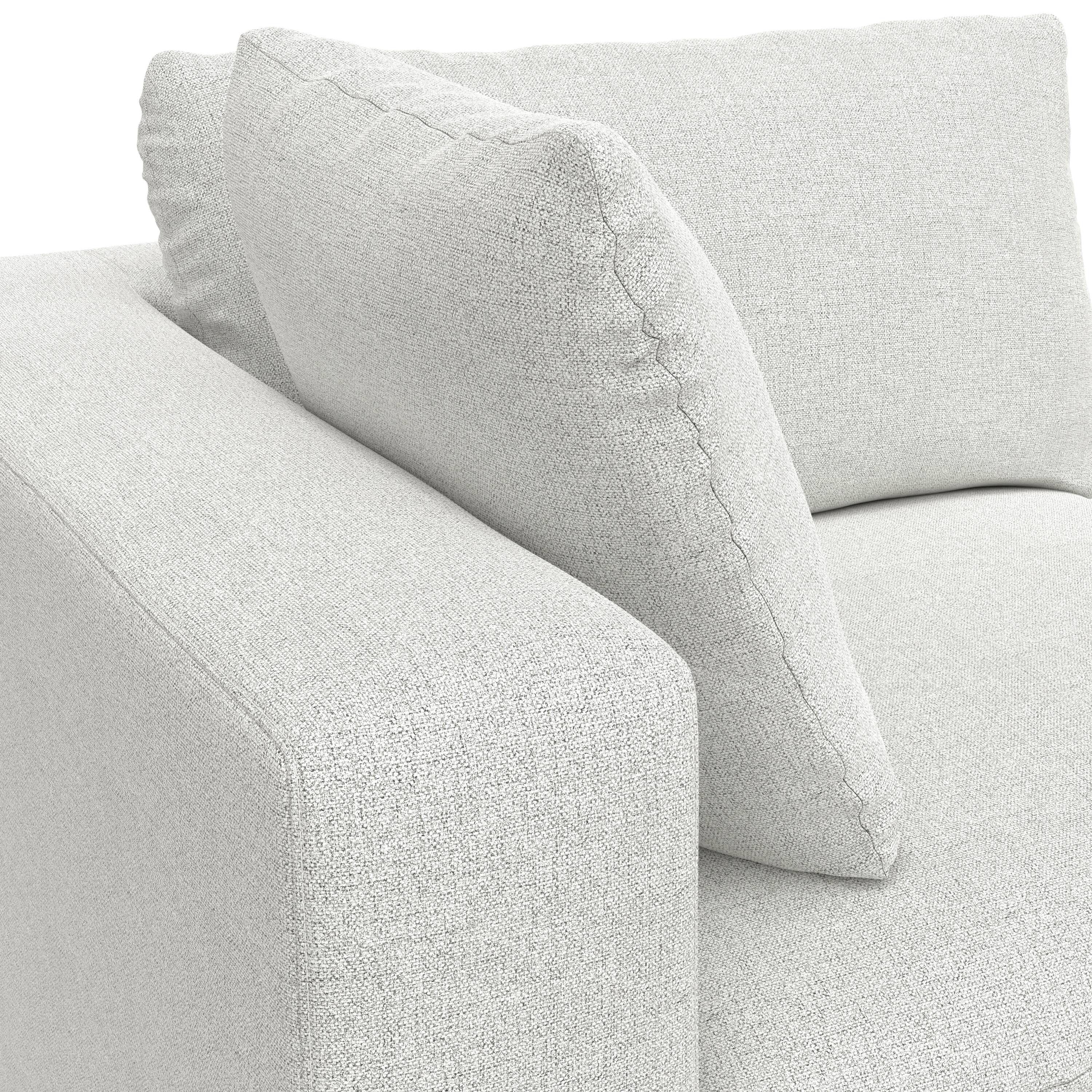 Alt View 6. Simpli Home - Jasmine Left-Arm Sofa Module in Performance Fabric - Cloud Grey.