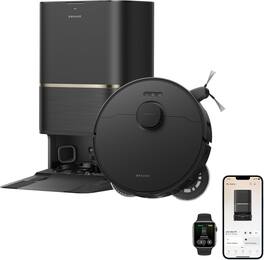 Dreame - L60UltraFE Kit Robot Vacuum, Auto-Empty and 100℃ Self-Cleaning Mop, 30KPa Suction, 360° Navigation, TriCut Brush - Black