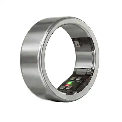 Front. Ultrahuman - Ring PRO - Smart Ring - Size Before You Buy with Ring PRO Sizing Kit - No Subscription Needed - Size 10 - Raw Titanium.
