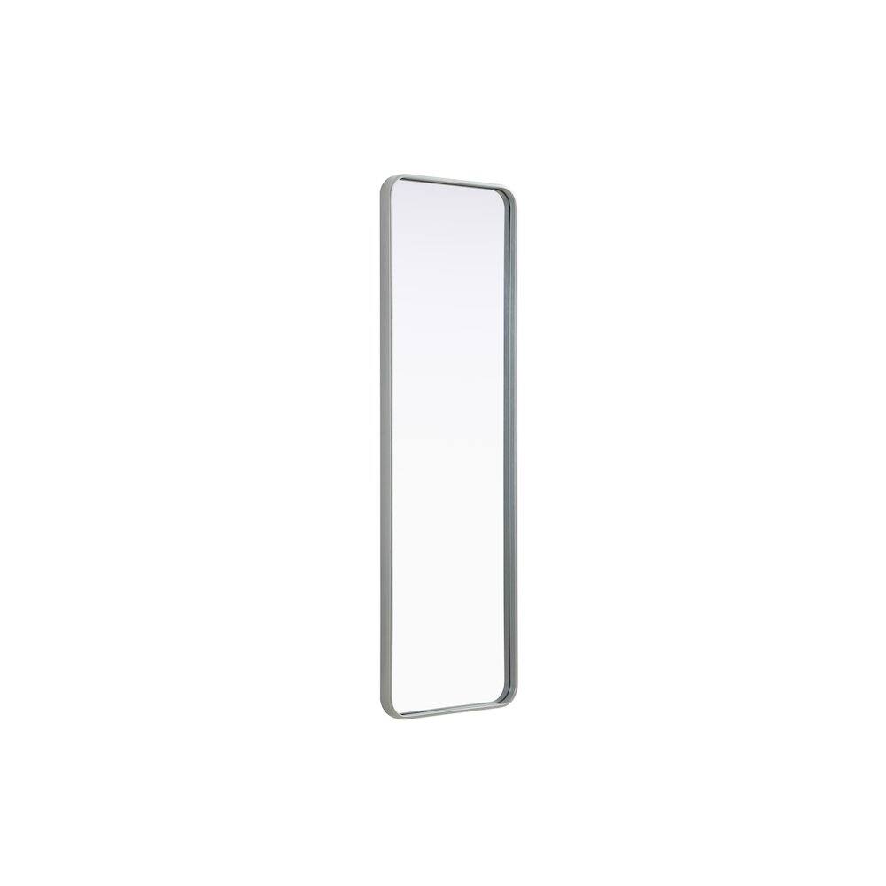 Alt View 5. Elegant Decor - Contour Metal Rectangle Mirror 18x60 in Silver - Silver.