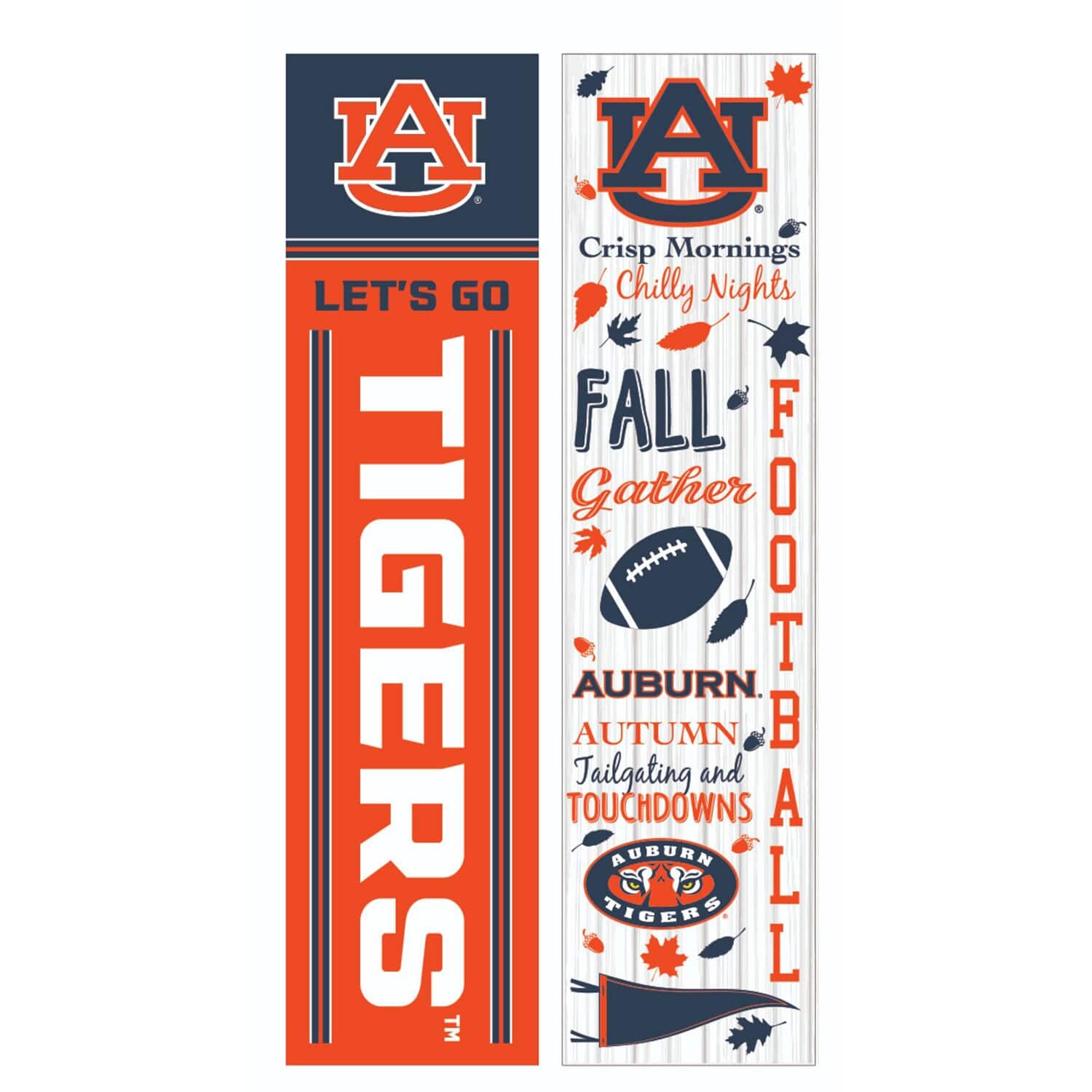 Evergreen Enterprises - Auburn Tigers 47" Double Sided Fall Leaner Fan Sign - Multicolor