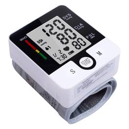 Dazzed Corner - Wrist Blood Pressure Monitor, Automatic Talking BP Cuff - White