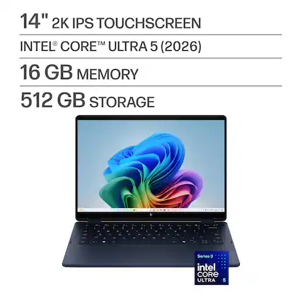 14" 2K IPS TOUCHSCREEN
INTEL® CORE™ ULTRA 5 (2026)
16 GB MEMORY
512 GB STORAGE
Series 3
intel CORE ULTRA 5