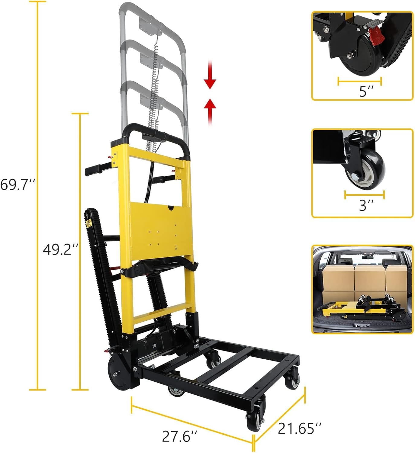 5"  
69.7"  
3"  
49.2"  
27.6"  
21.65"