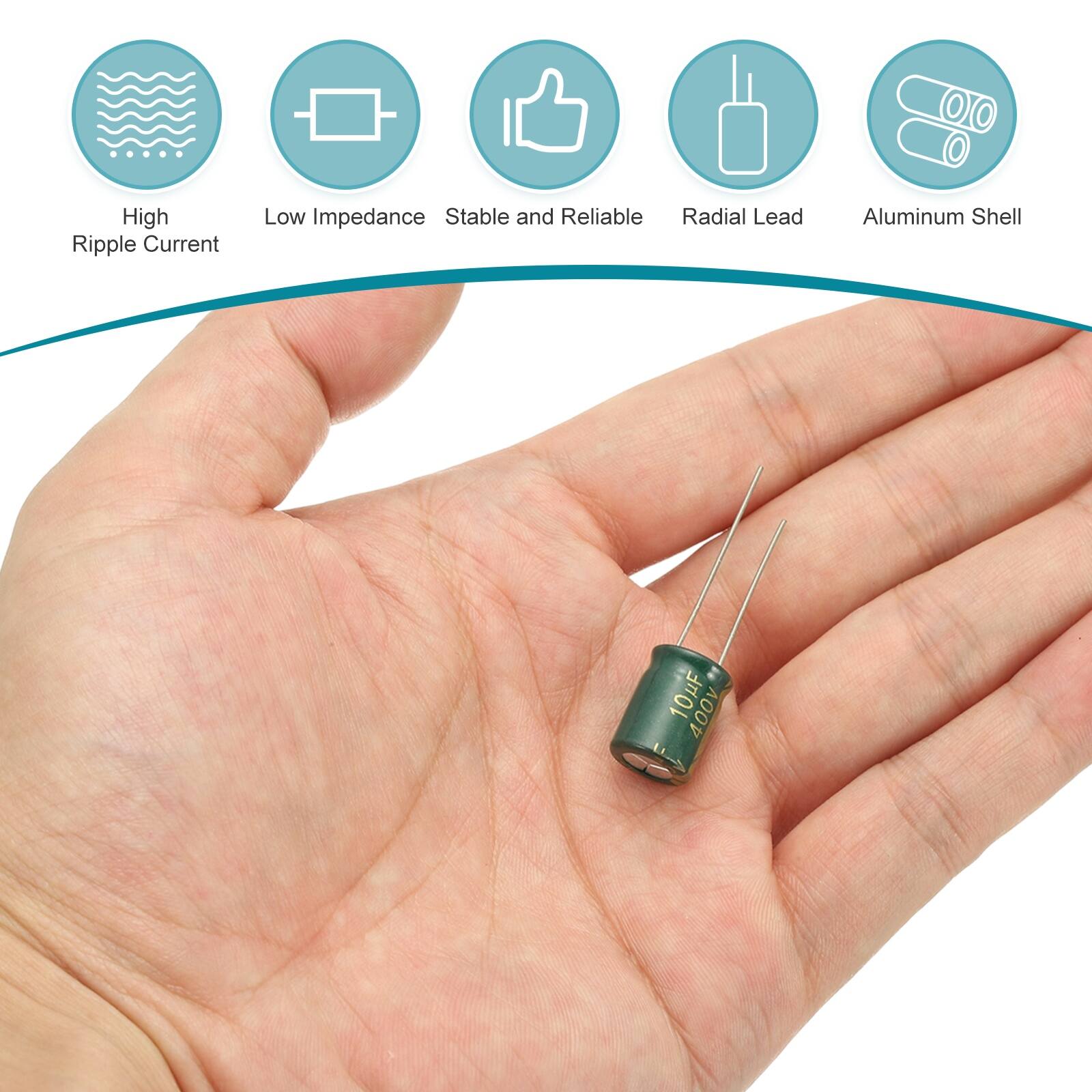 High Ripple Current Low Impedance Stable and Reliable Radial Lead Aluminum Shell 10uF 400V