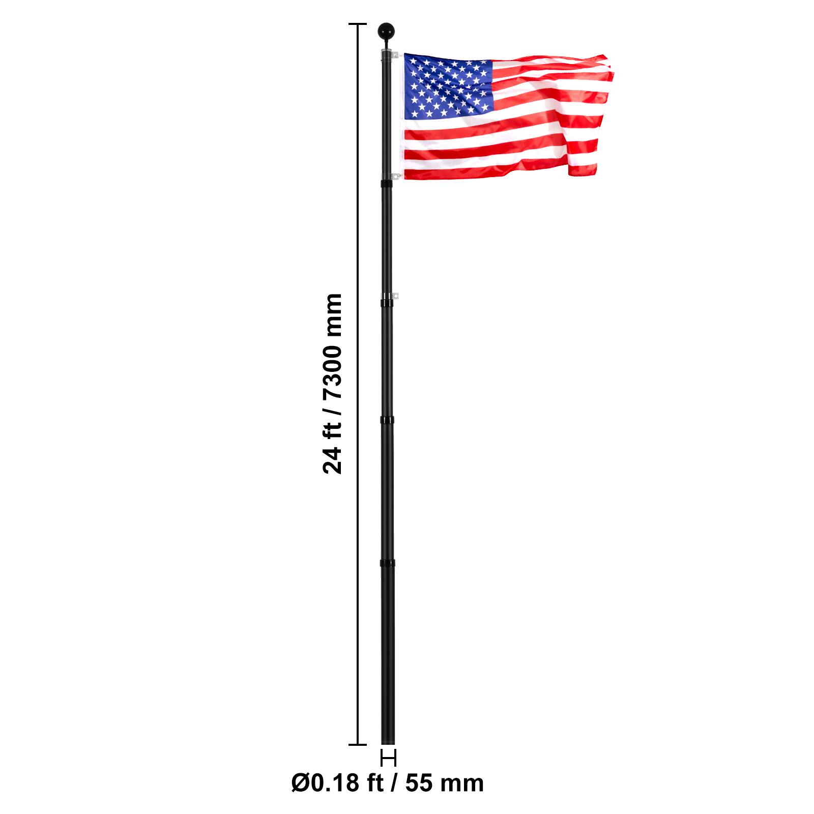 7300 mm / 24 ft  
H 0.18 ft / 55 mm