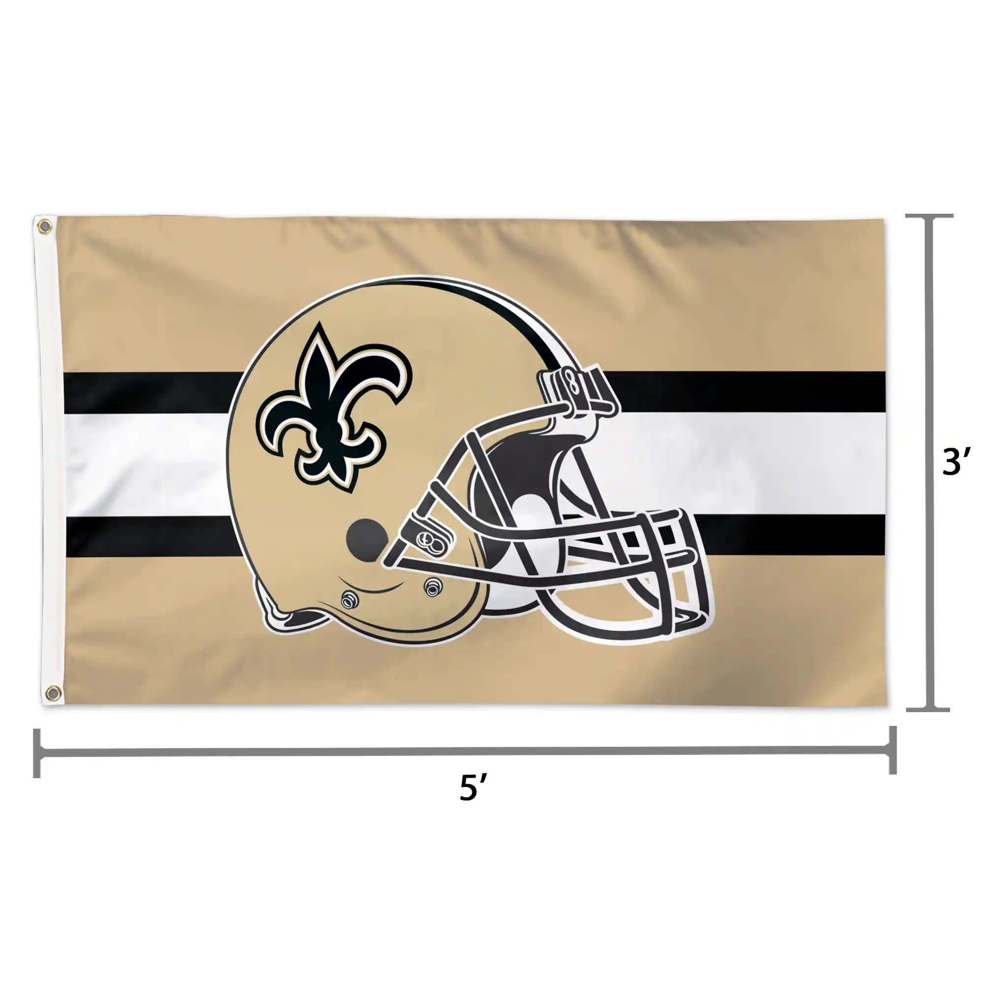 Alt View 1. WinCraft - New Orleans Saints Single-Sided 3' x 5' Deluxe Helmet Flag - Multicolor.