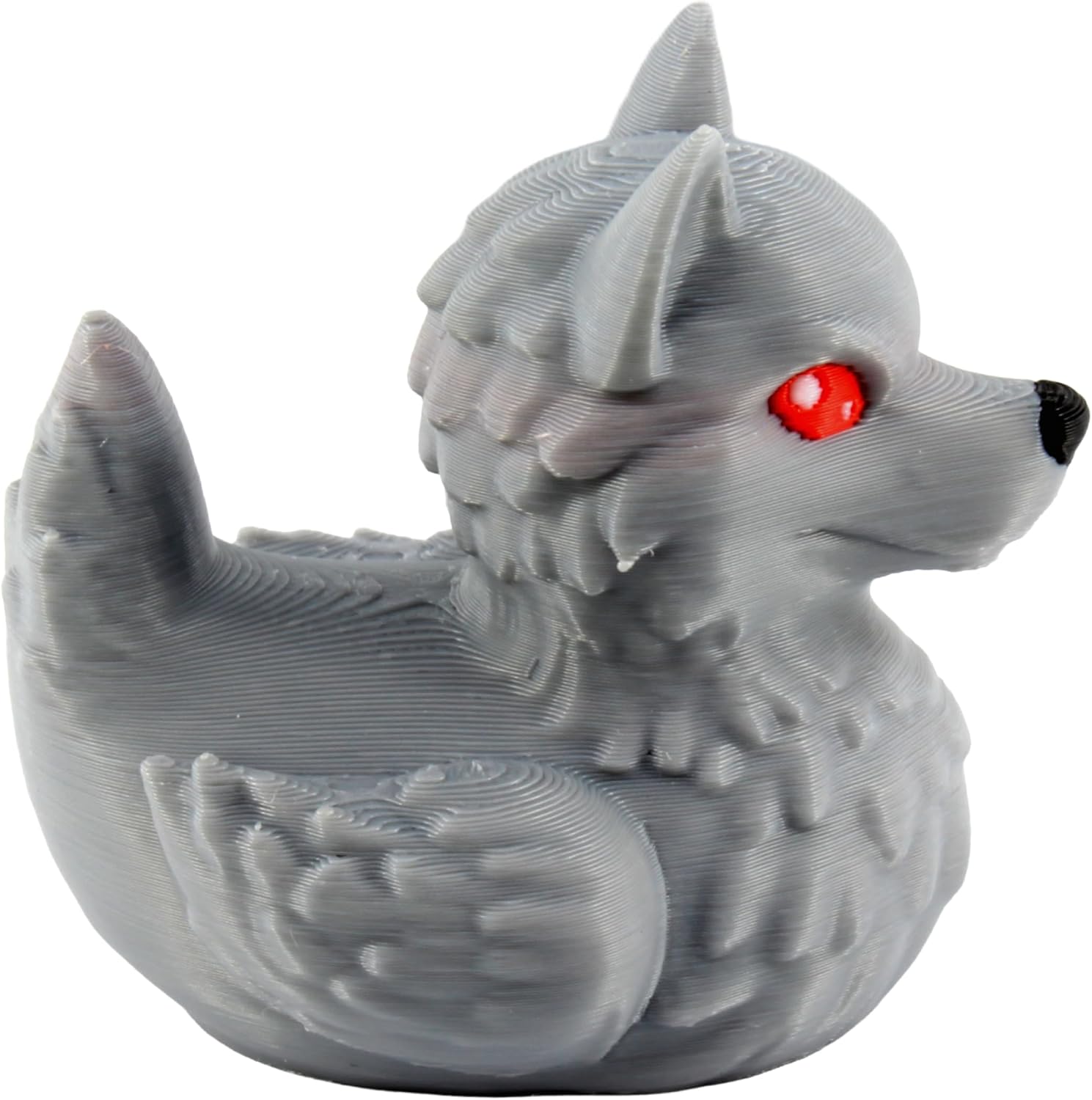 Left. JuzToys - Wolf Duck Figurine, 4x4 Ducking, Fun Car Dashboard Accessory, Unique Duck Figure Gifts, Ducks for Cars by PowerTRC - Gray.