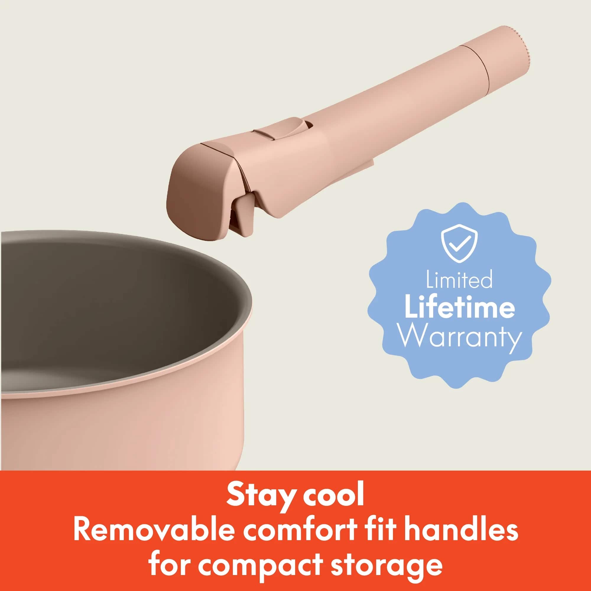Stay cool, removable comfort fit handles for compact storage. Limited Lifetime Warranty.