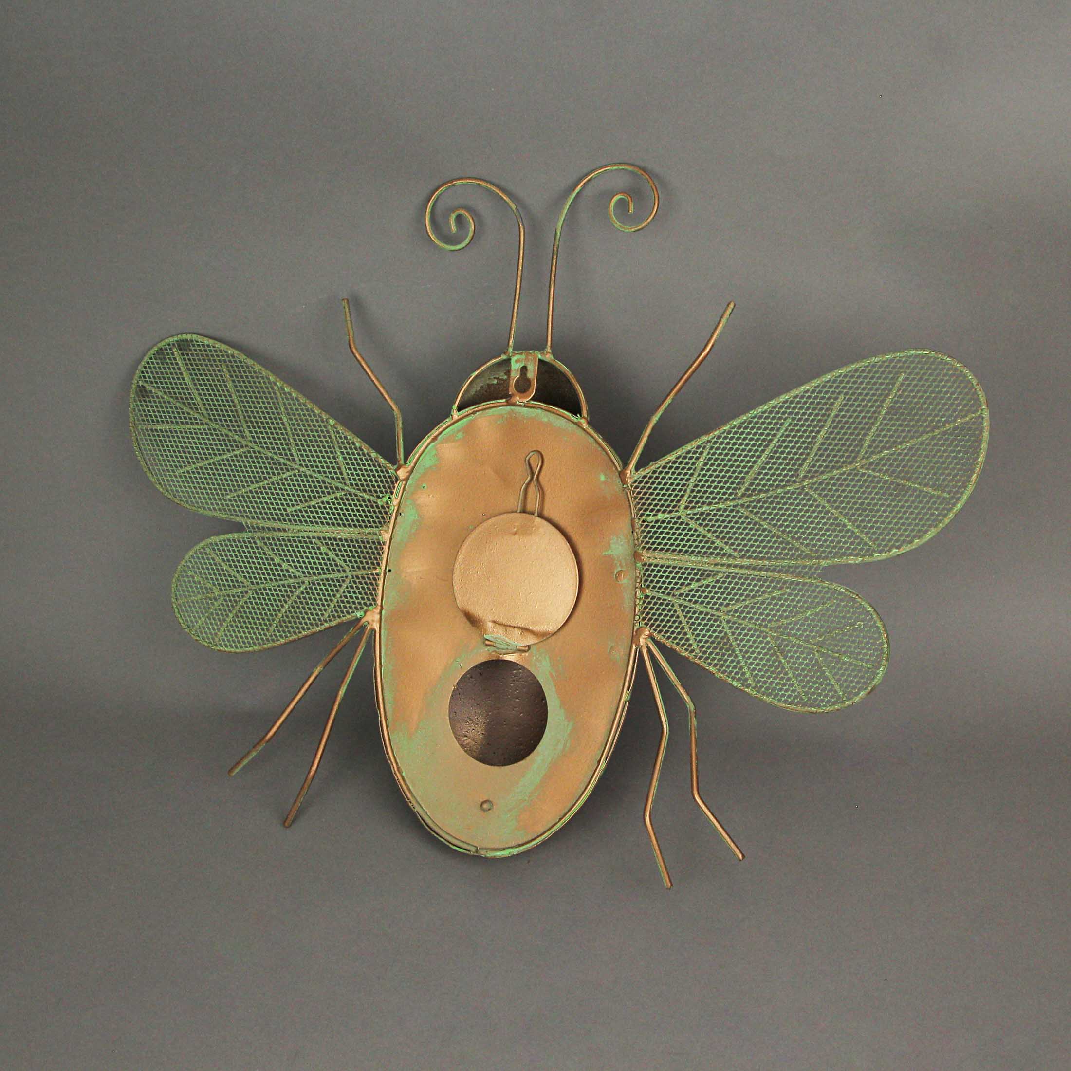 Alt View 2. The Gerson Companies - Metal Copper Hanging Decorative Bumblebee Bird House Outdoor Home Garden Decor - Copper.