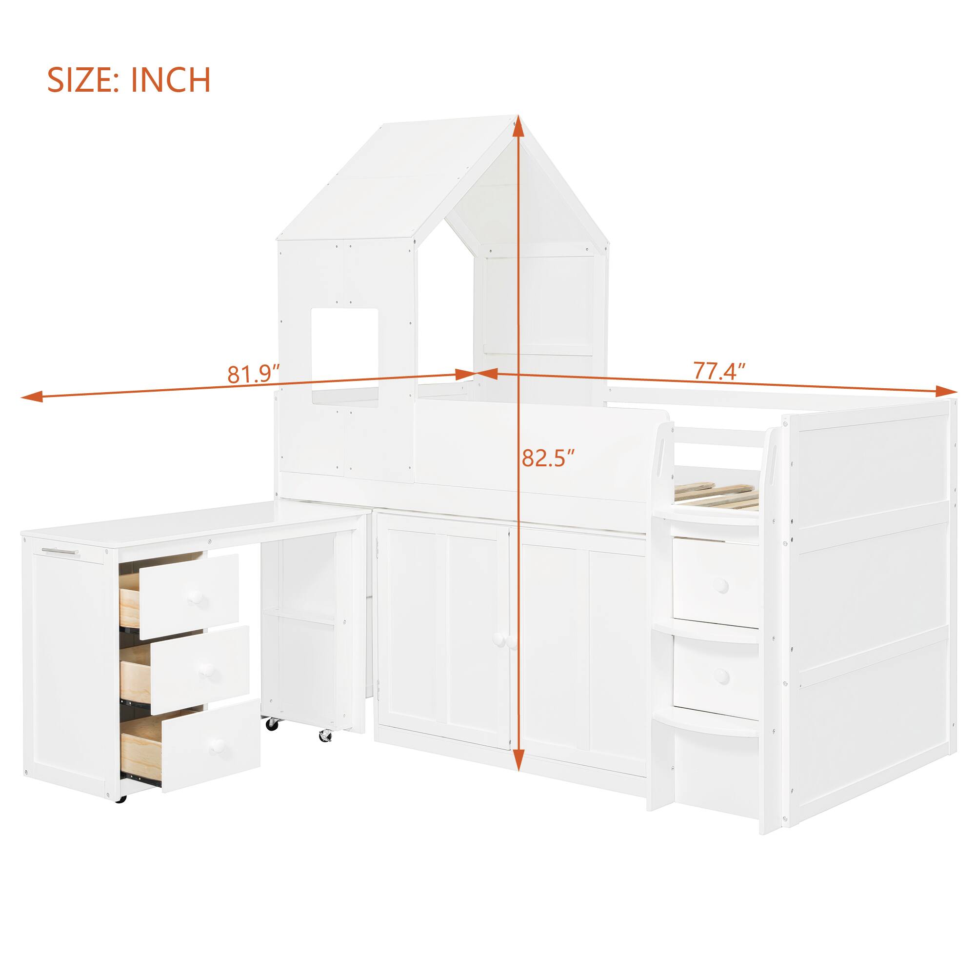 SIZE: INCH  
81.9" 77.4" 82.5"